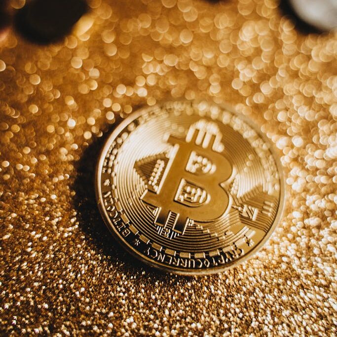 Bitcoin on Shiny Surface